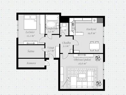 Prodej bytu 3+kk 93 m²