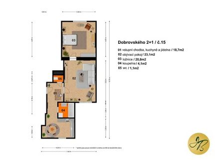 Prodej bytu 2+1 65 m²