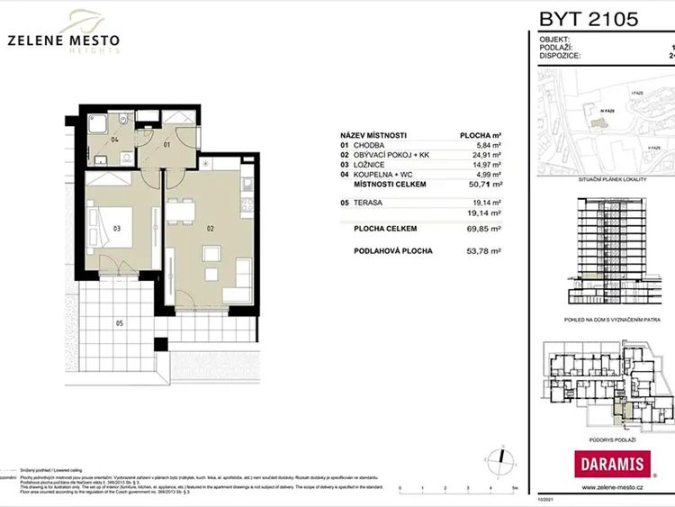 Prodej bytu 2+kk 73 m²