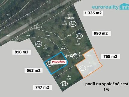 Prodej stavebního pozemku 765 m²