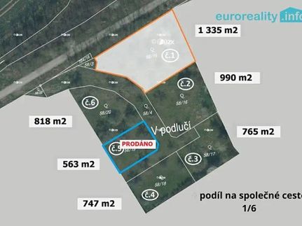 Prodej stavebního pozemku 1335 m²