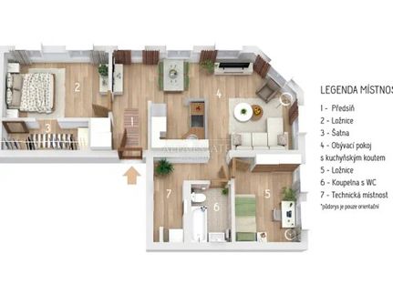 Prodej bytu 3+kk 75 m²