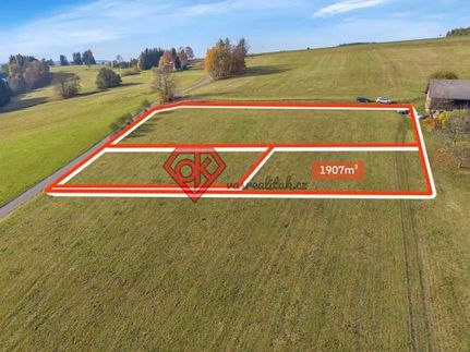 Prodej stavebního pozemku 1907 m²