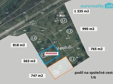 Prodej stavebního pozemku 747 m²