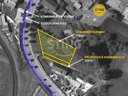 Prodej stavebního pozemku 836 m²