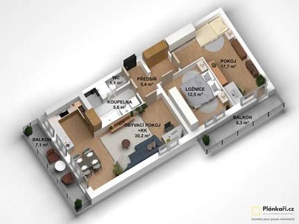 Prodej bytu 3+kk 70 m²