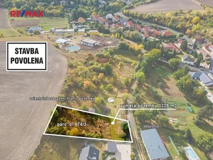 Prodej stavebního pozemku 1229 m²