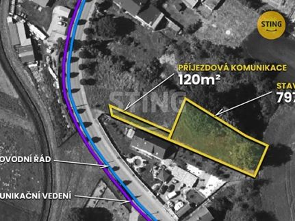 Prodej stavebního pozemku 797 m²
