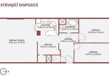 Prodaný  byt 3+kk 93 m²