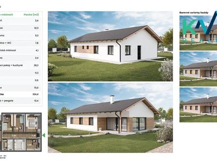 Prodej projektu 104 m², pozemek 1050 m²