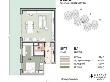 Prodej bytu 2+kk 68 m²