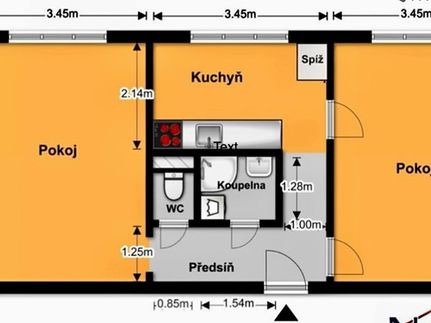 Prodaný  byt 2+1 54 m²