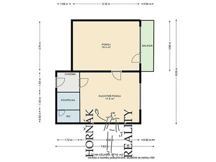 Prodaný  byt 1+1 36 m²