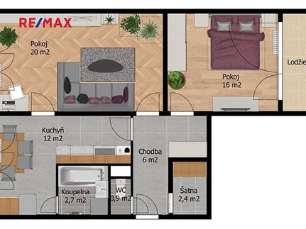 Prodaný  byt 2+1 64 m²