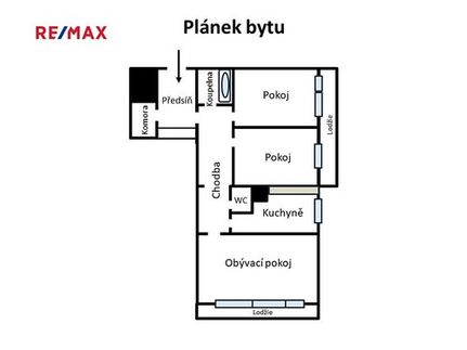 Prodaný  byt 3+1 72 m²