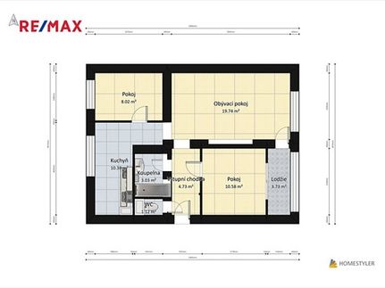 Prodaný  byt 3+1 64 m²