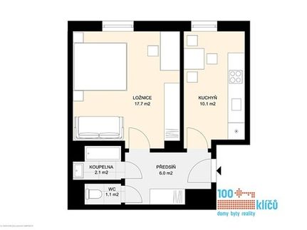 Prodaný  byt 1+1 37 m²