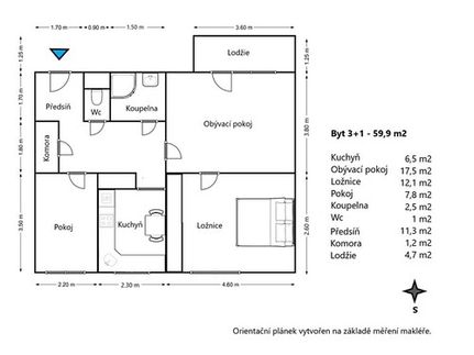 Prodaný  byt 3+1 60 m²